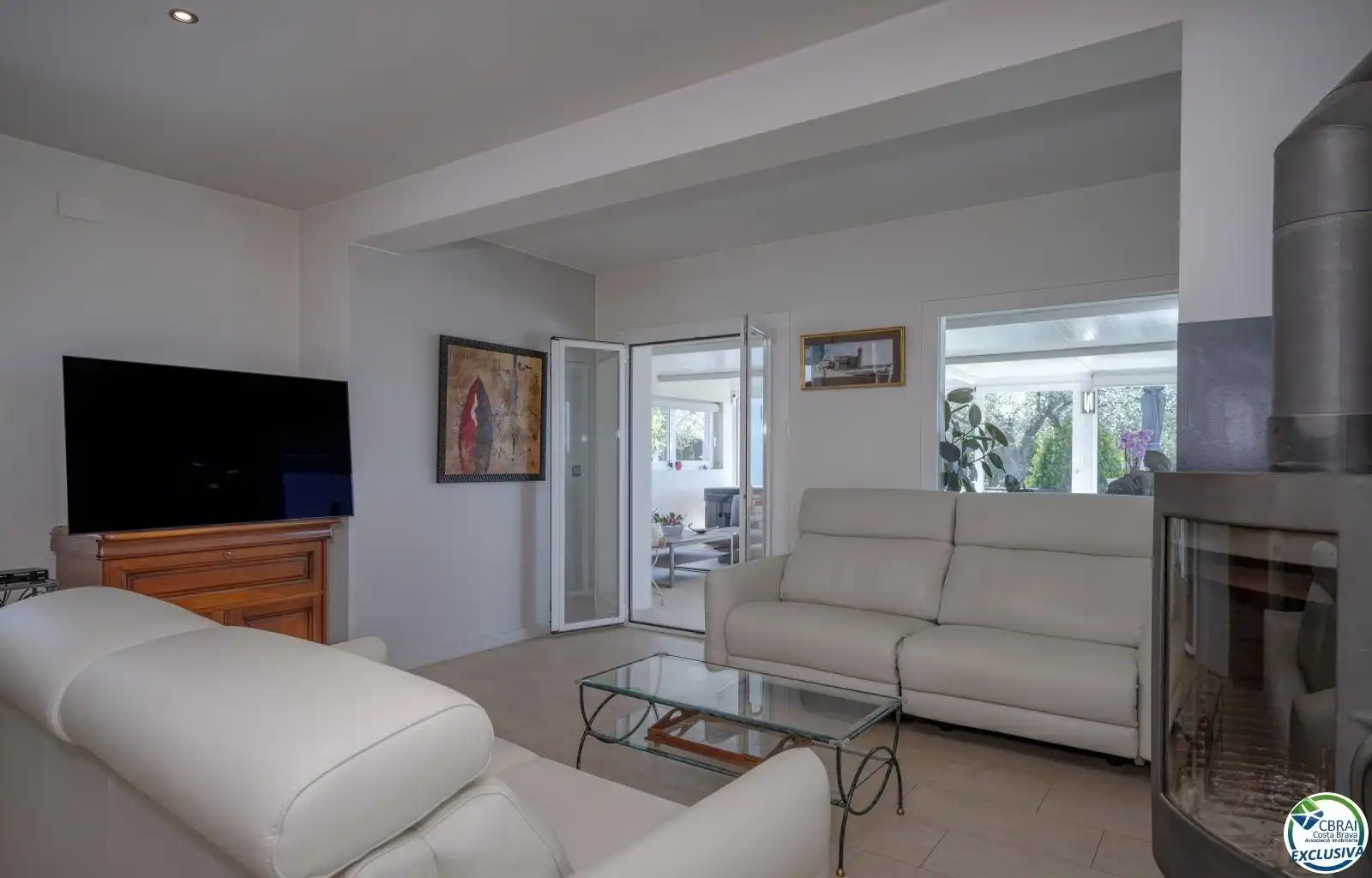 Sala d'estar de Casa o xalet en venda en Palau-saverdera amb Aire condicionat, Calefacció i Terrassa