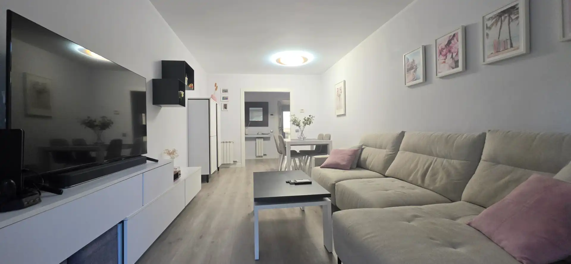 Wohnzimmer von Wohnung zum Verkauf in Sant Adrià de Besòs mit Klimaanlage, Heizung und Parkett