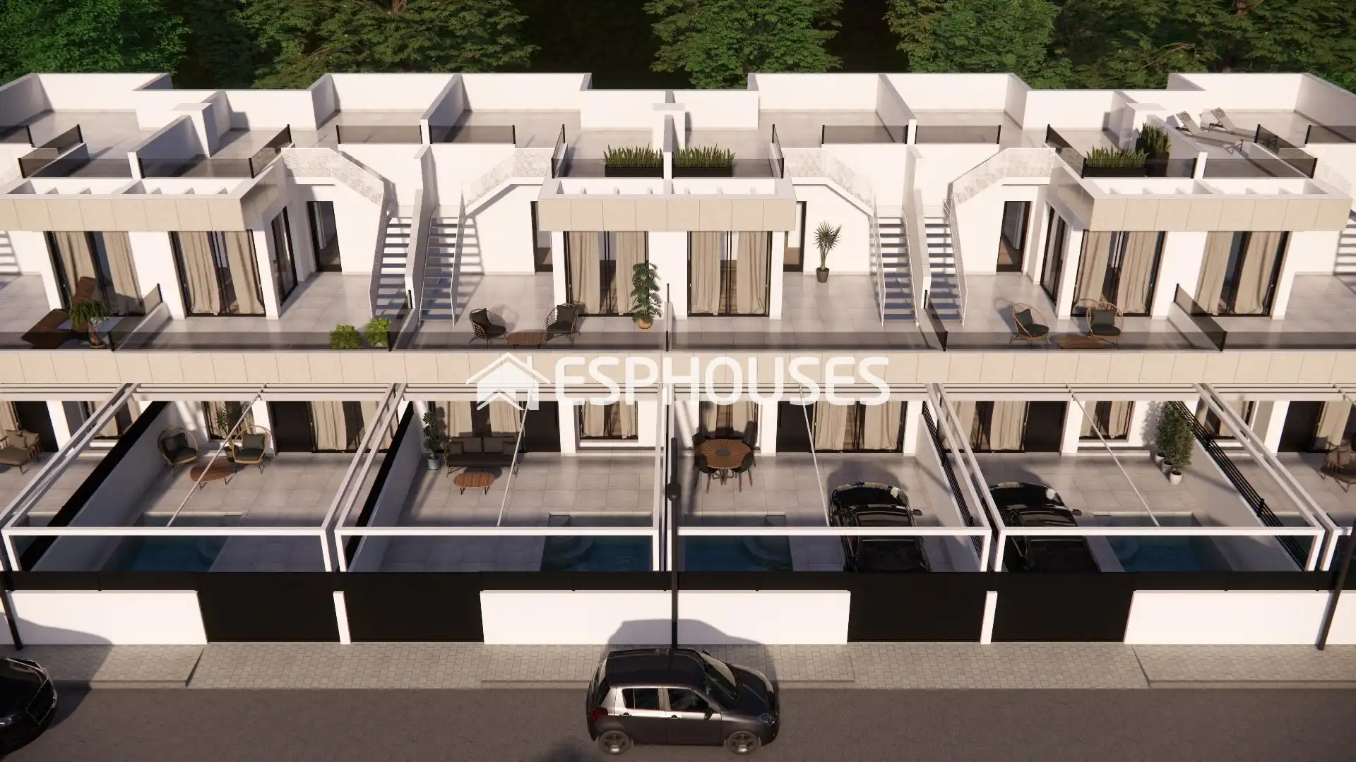 Vista exterior de Casa adosada en venta en Rojales con Piscina y Balcón