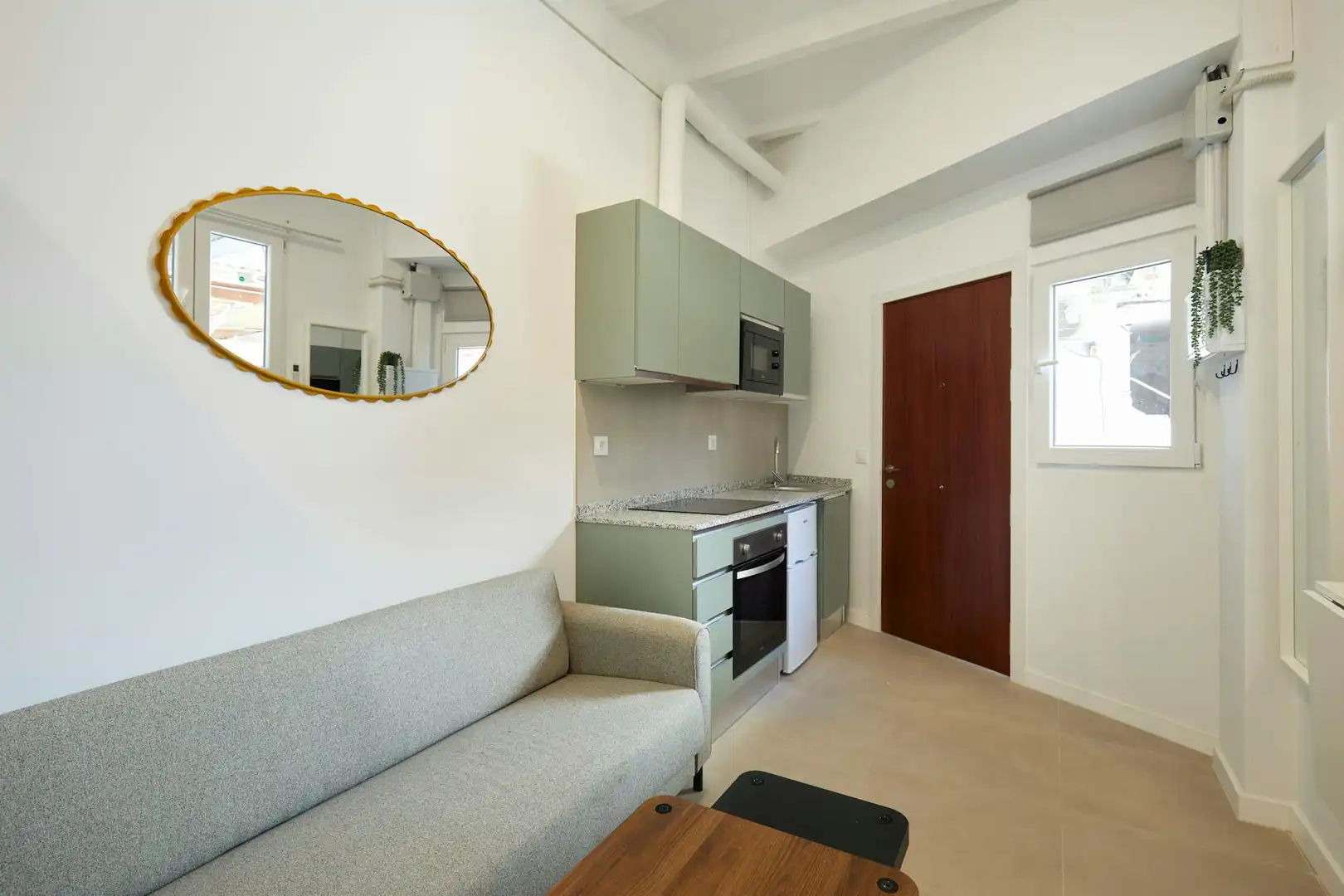 Sala de estar de Piso de alquiler en Barcelona con Aire acondicionado, Calefacción y Amueblado