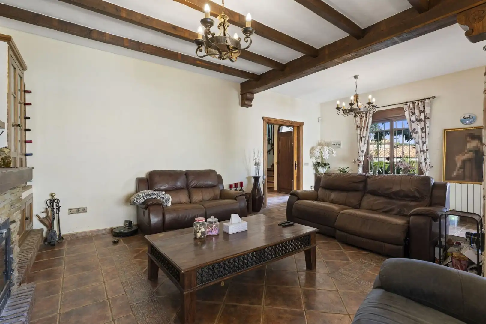 Sala de estar de Casa o chalet en venta en Alhaurín El Grande con Aire acondicionado y Piscina