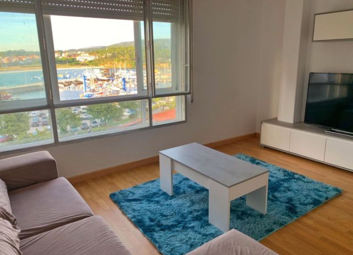 Sala d'estar de Pis de lloguer en Sanxenxo amb Moblat