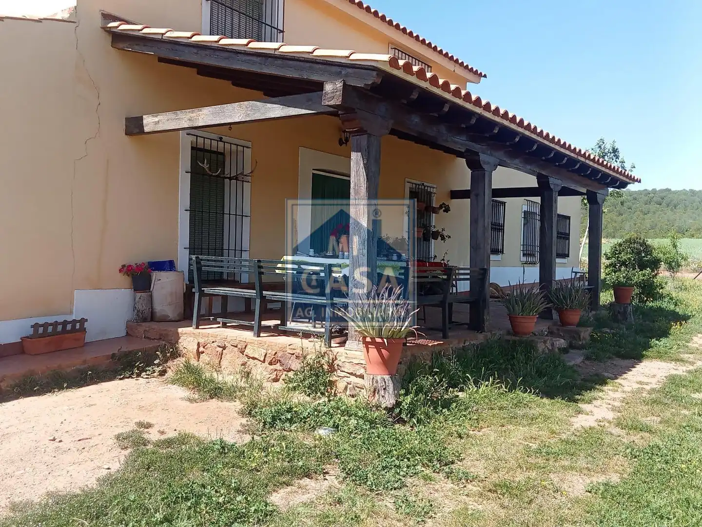 Jardín de Finca rústica en venta en Oliva de Mérida con Aire acondicionado, Calefacción y Terraza