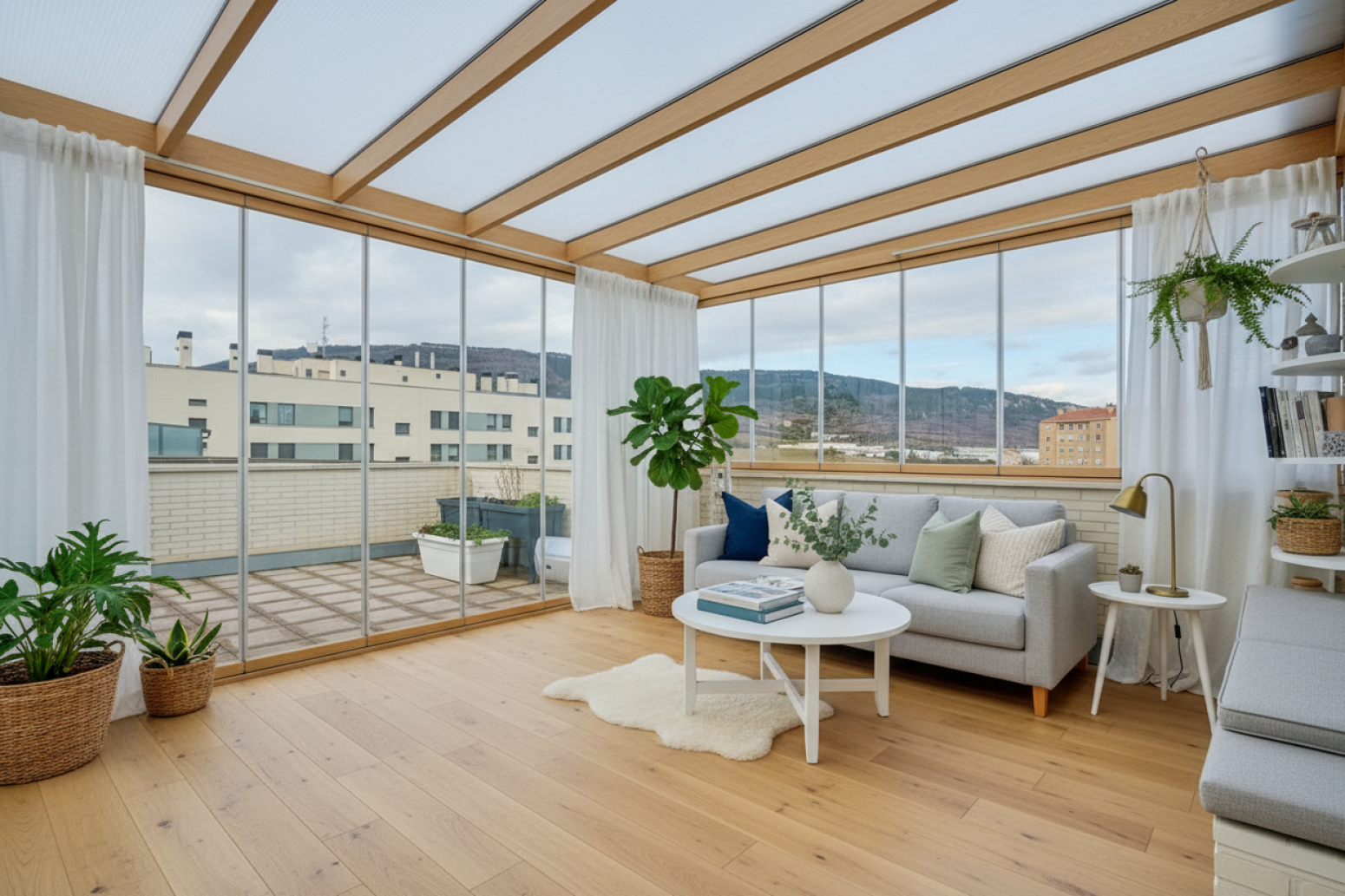 Terrace of Attic for sale in  Pamplona / Iruña  with Heating, Private garden and Parquet flooring