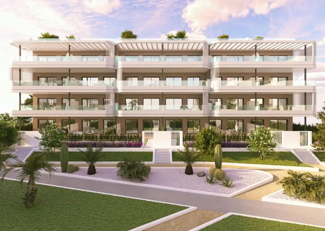 Vista exterior de Apartament en venda en Torrevieja amb Jardí privat, Terrassa i Piscina comunitària
