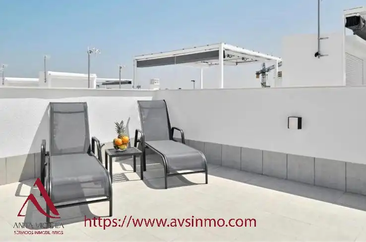Terraza de Casa o chalet de alquiler en San Pedro del Pinatar con Aire acondicionado, Terraza y Piscina