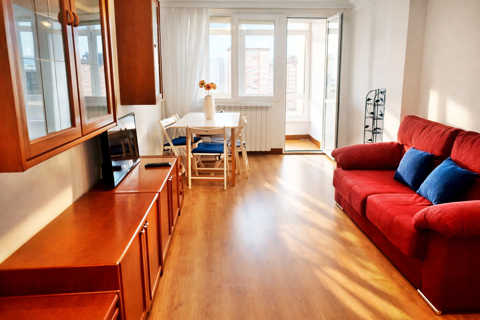 Living room of Flat for rent in Santander  with Heating, Terrace and Furnished