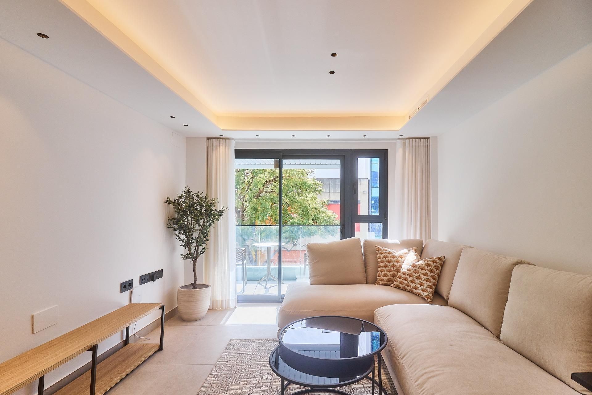 Sala d'estar de Apartament en venda en Fuengirola amb Aire condicionat, Calefacció i Terrassa
