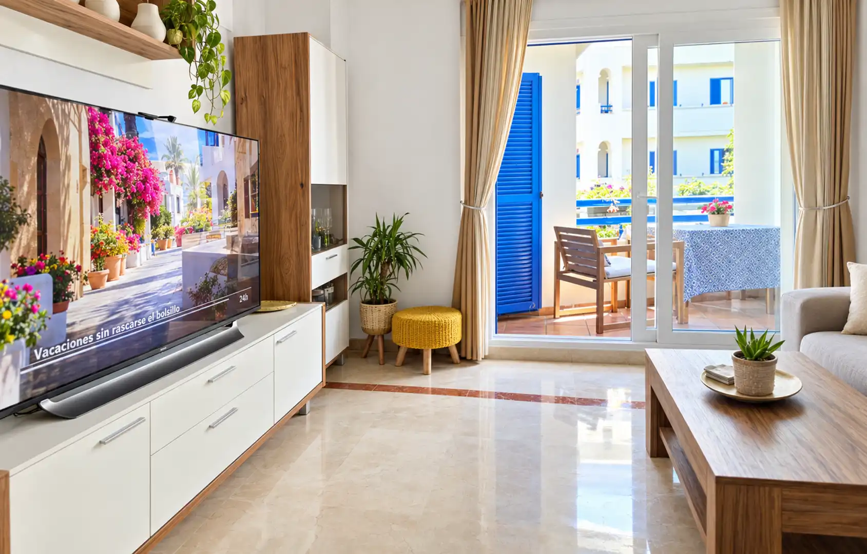 Sala d'estar de Apartament en venda en Manilva amb Aire condicionat, Terrassa i Traster