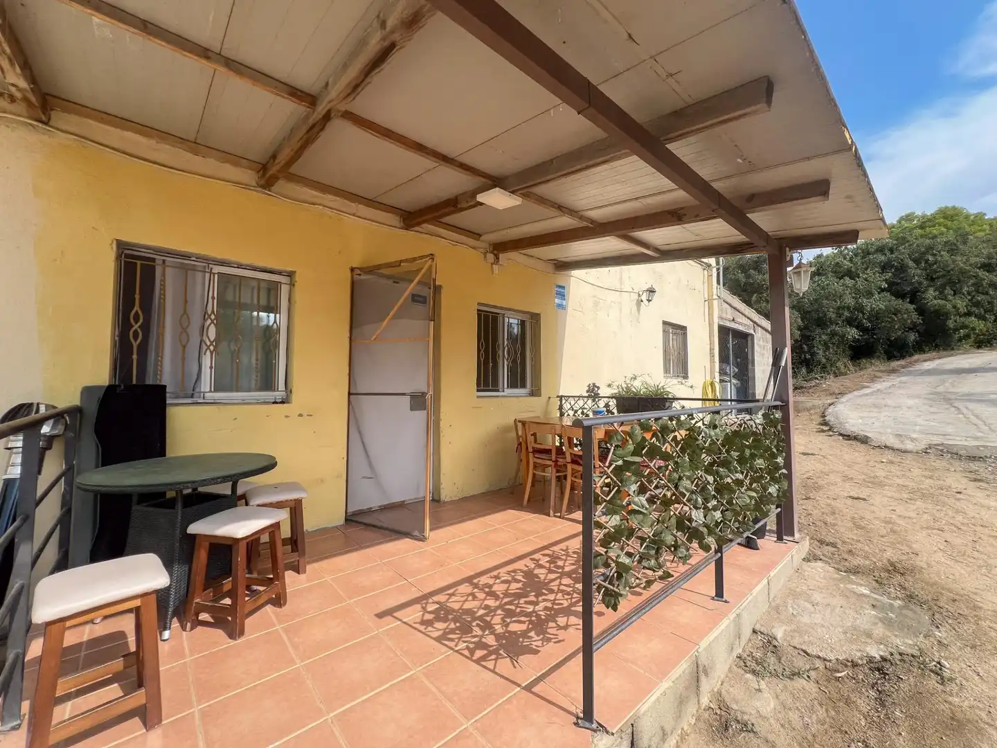 Terrassa de Finca rústica en venda en Les Borges del Camp amb Jardí privat, Traster i Piscina