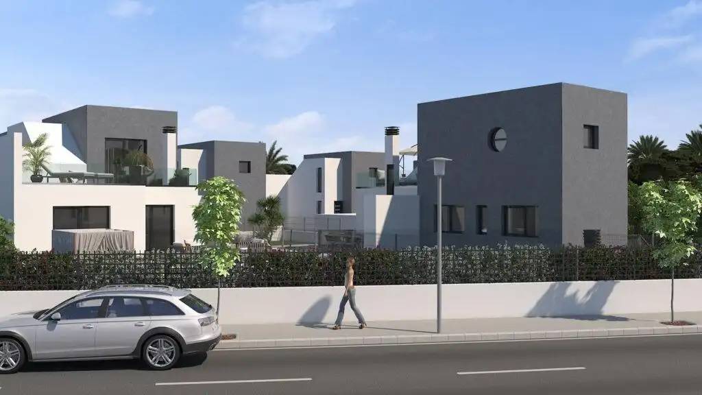 Vista exterior de Casa o xalet en venda en Sant Joan d'Alacant amb Aire condicionat, Jardí privat i Terrassa