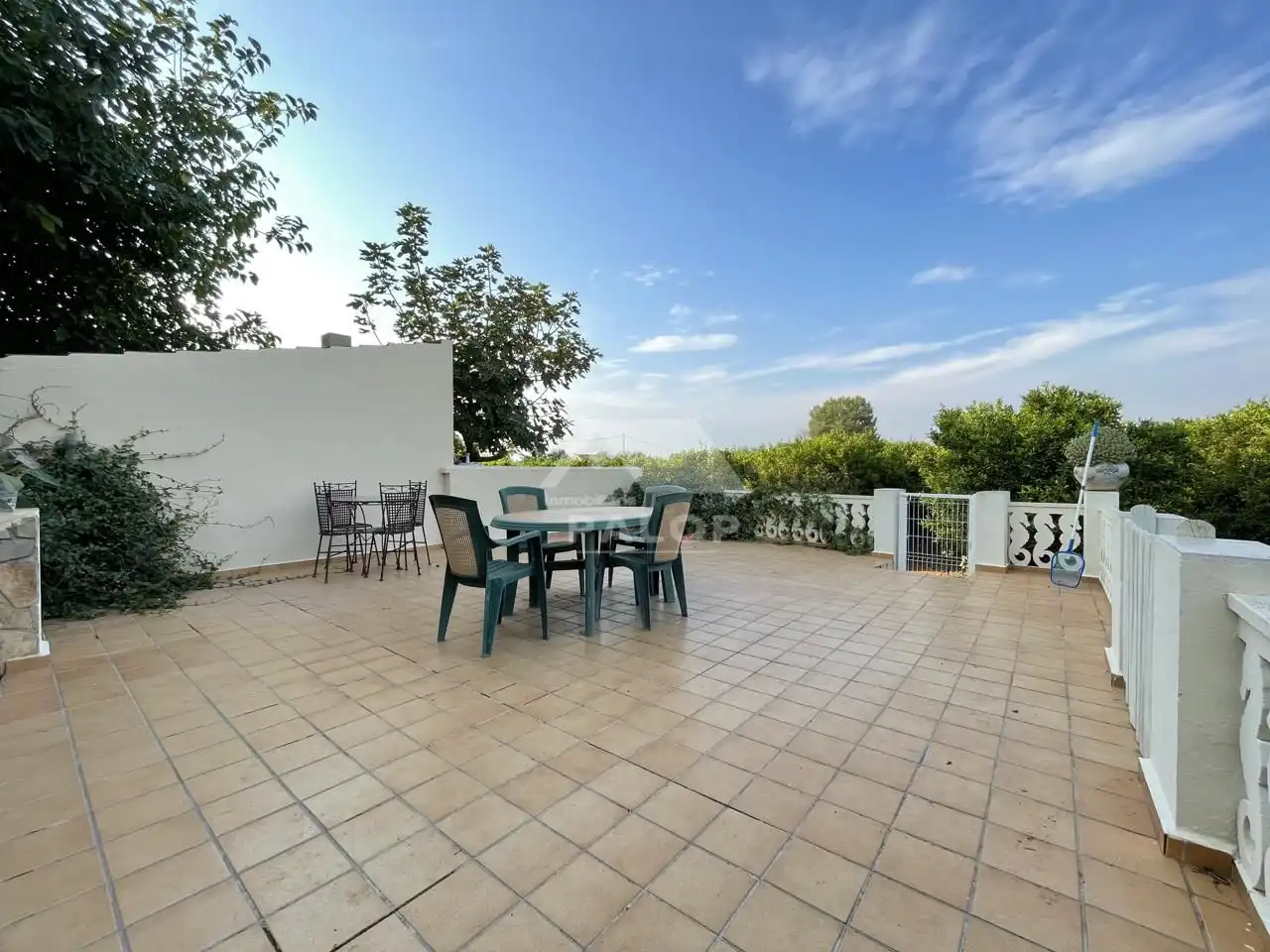 Terraza de Finca rústica en venta en La Pobla Llarga con Aire acondicionado, Jardín privado y Terraza