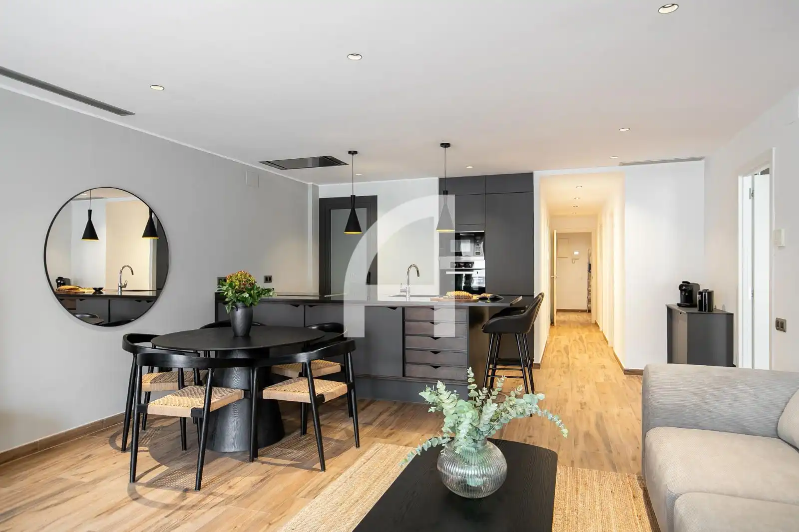 Kitchen of Flat for rent in Barcelona  with Air Conditioner, Heating and Parquet flooring