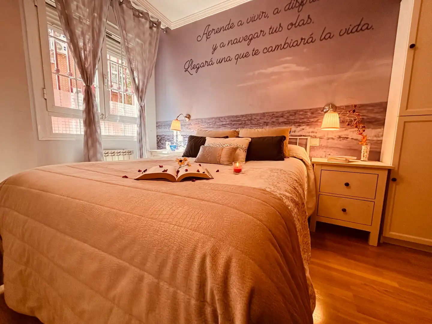 Bedroom of Flat for rent in Getafe  with Air Conditioner, Parquet flooring and Washing machine