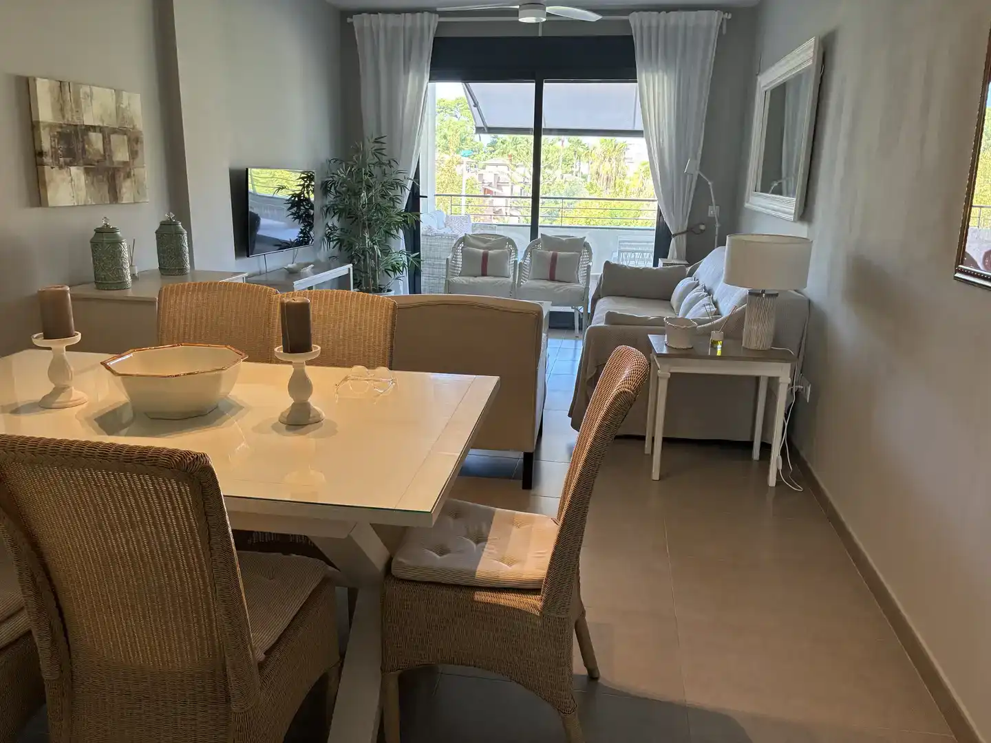 Esszimmer von Wohnung zur Miete in Jávea / Xàbia mit Klimaanlage, Terrasse und Schwimmbad