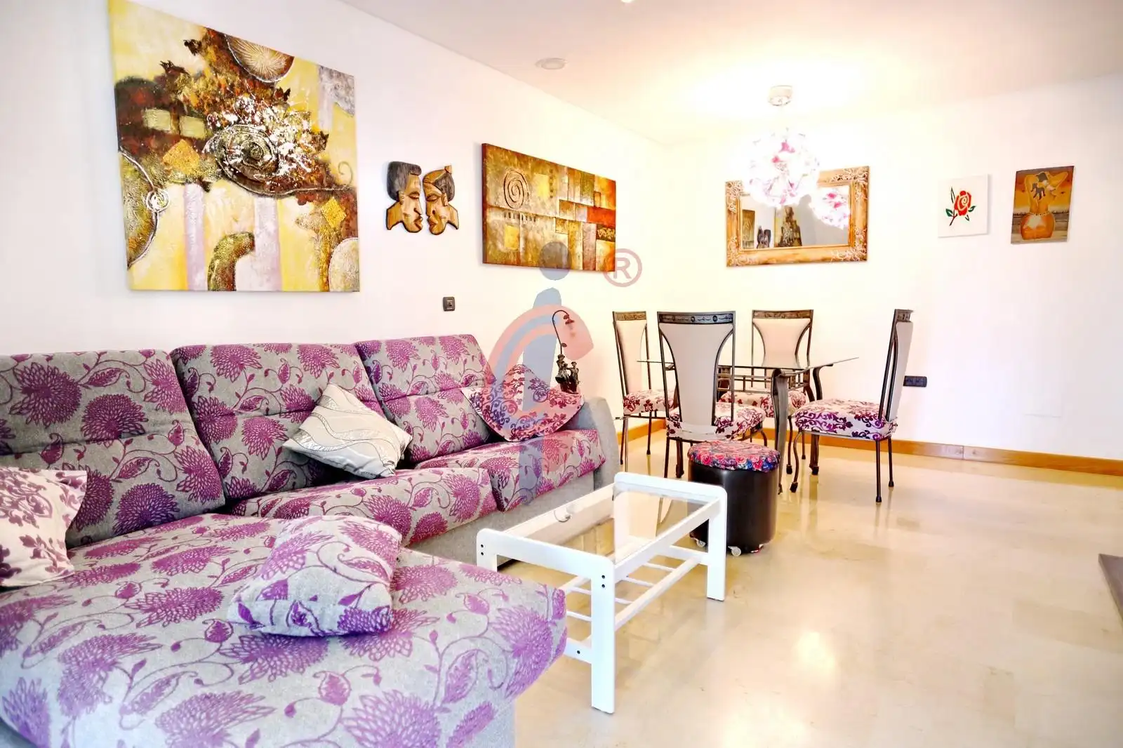 Wohnzimmer von Wohnungen zur Miete in Guardamar del Segura mit Terrasse, Möbliert und Gemeinschaftspool