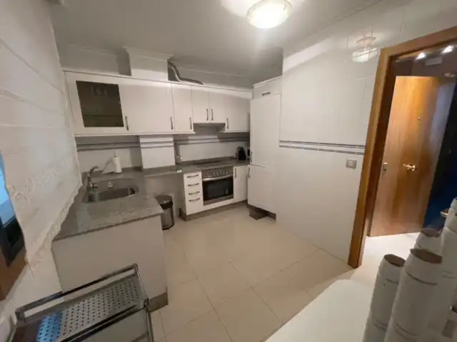 Kitchen of Flat for sale in Sanxenxo  with Air Conditioner, Heating and Private garden