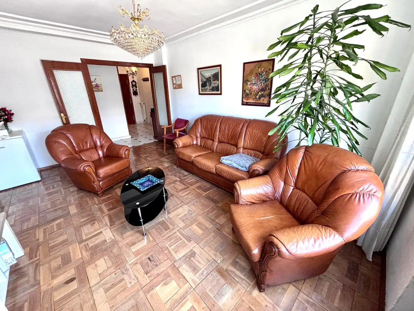 Wohnzimmer von Wohnung zum Verkauf in Gijón  mit Heizung, Parkett und Möbliert