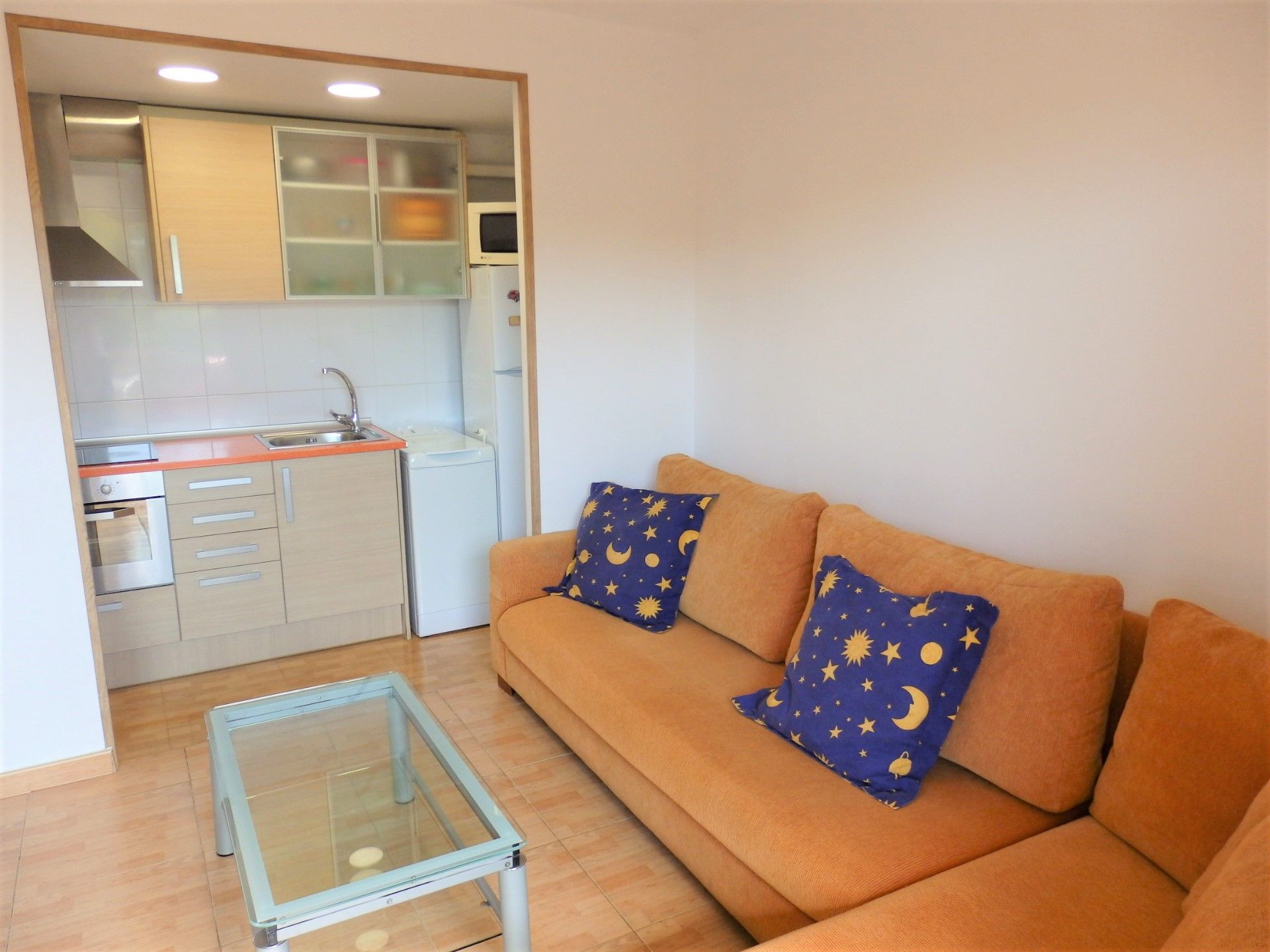 Sala d'estar de Apartament en venda en Mont-roig del Camp amb Terrassa, Moblat i Forn