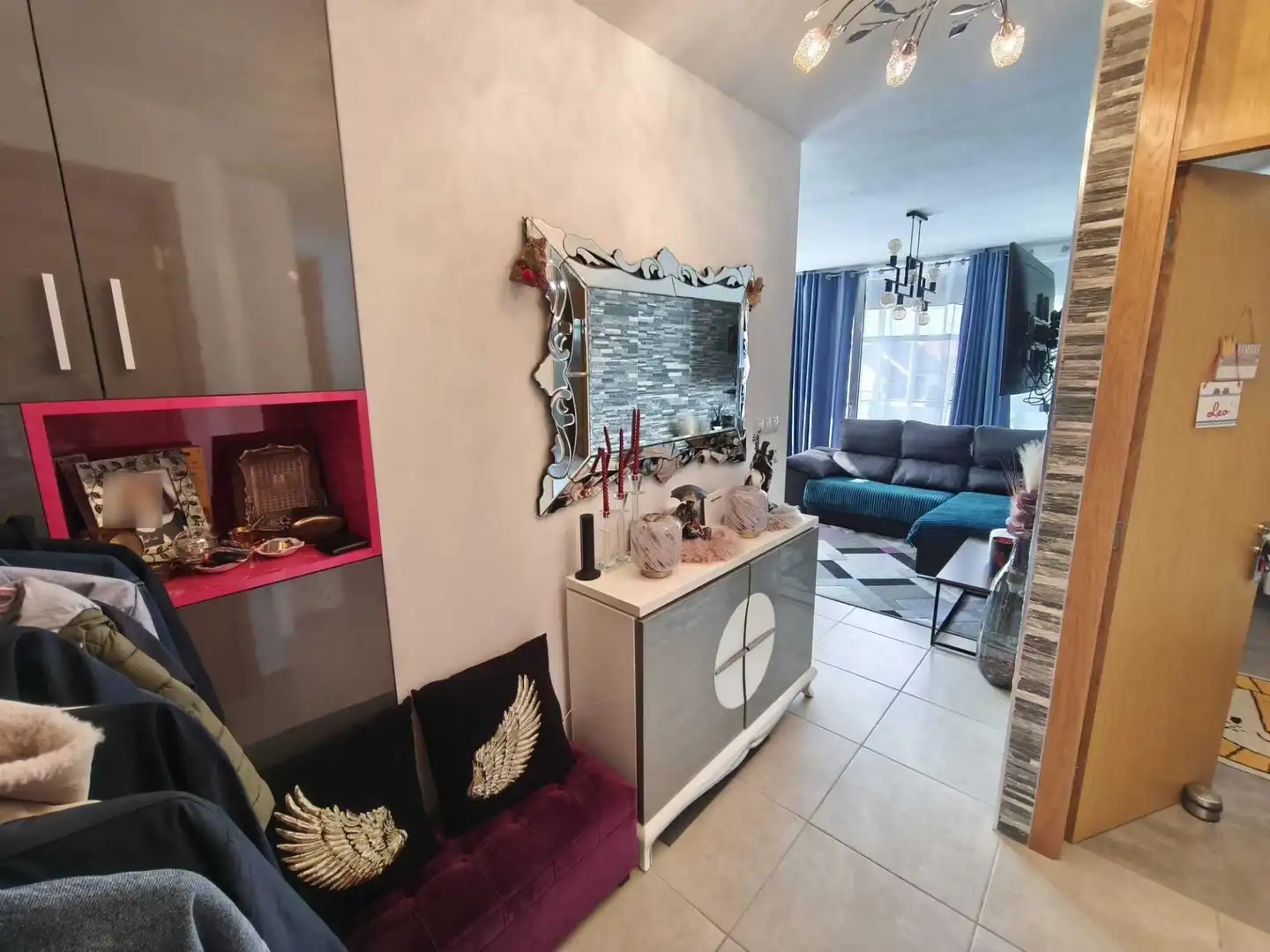 Sala de estar de Piso en venta en Ribeira con Calefacción y Terraza