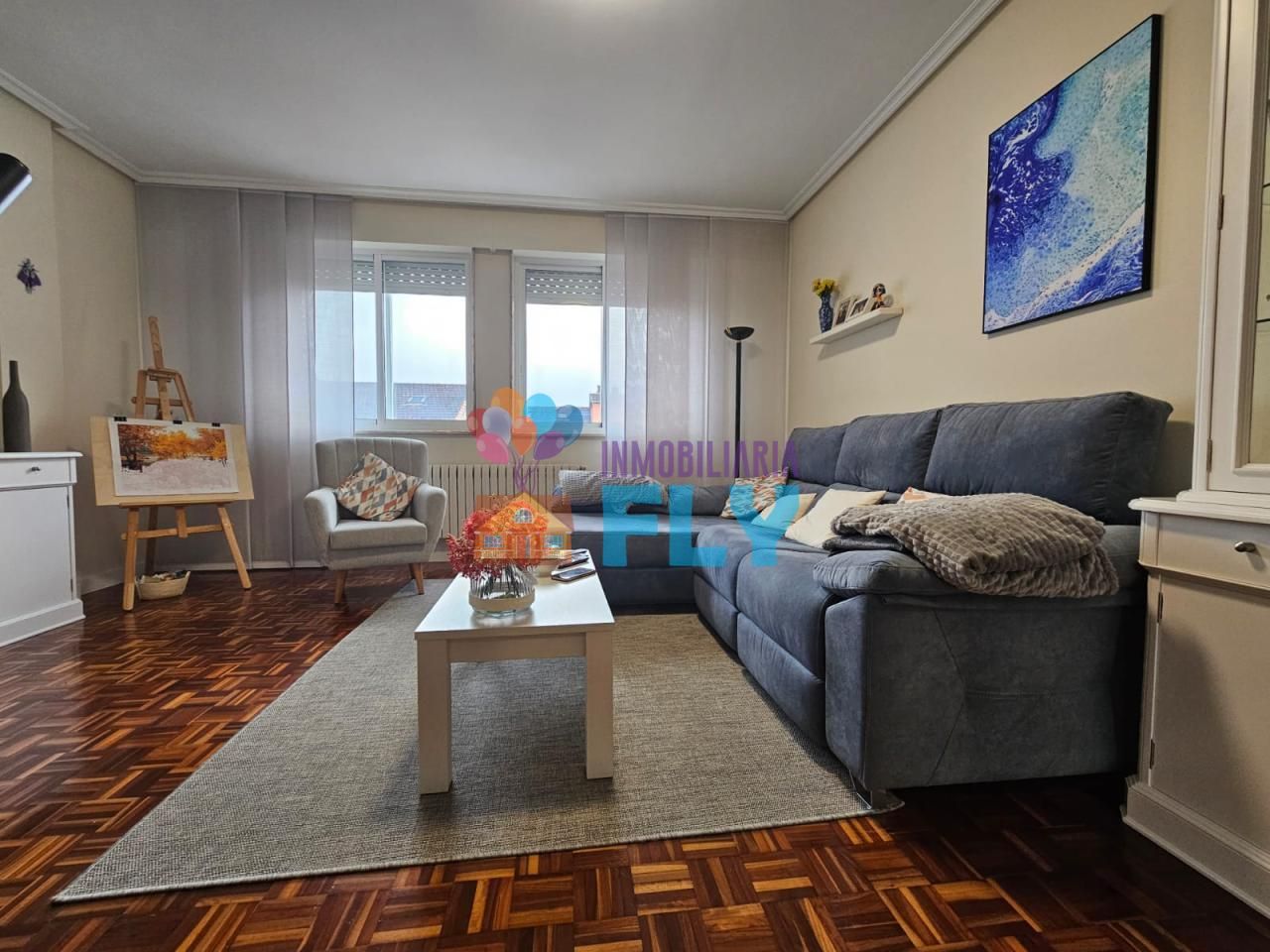 Sala de estar de Piso en venta en Ourense Capital  con Aire acondicionado, Calefacción y Parquet