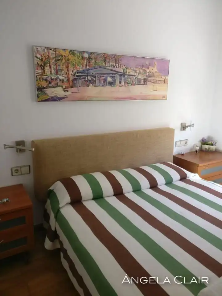 Bedroom of Flat for rent in Sitges  with Air Conditioner, Heating and Parquet flooring