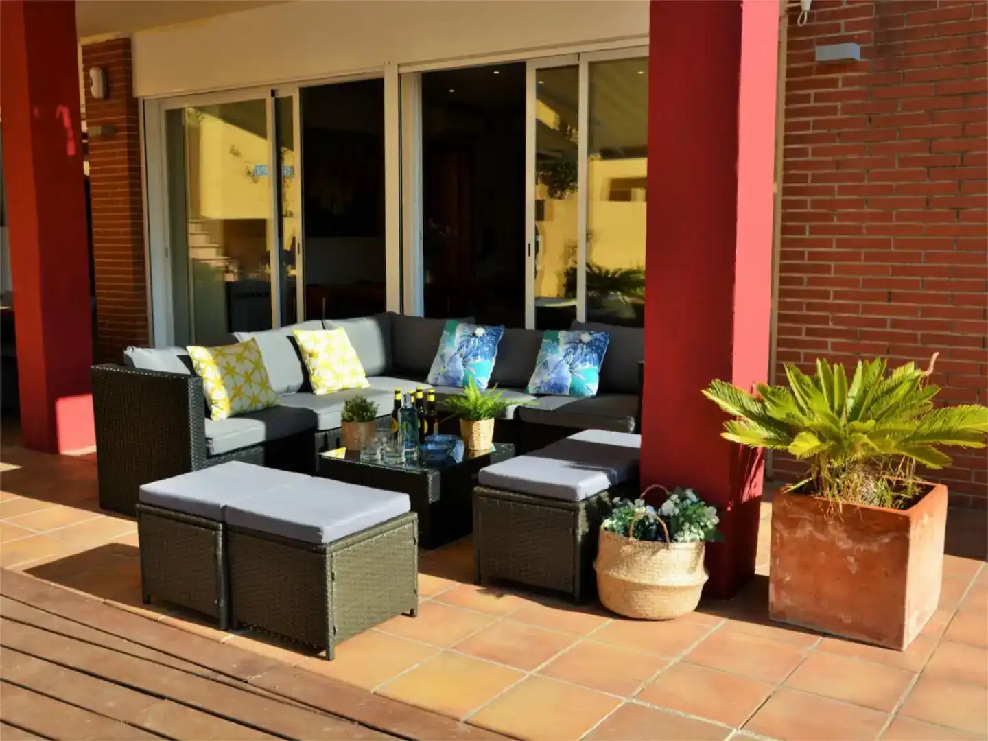 Terrace of Houses for rent in Olivella  with Air Conditioner, Private garden and Parquet flooring