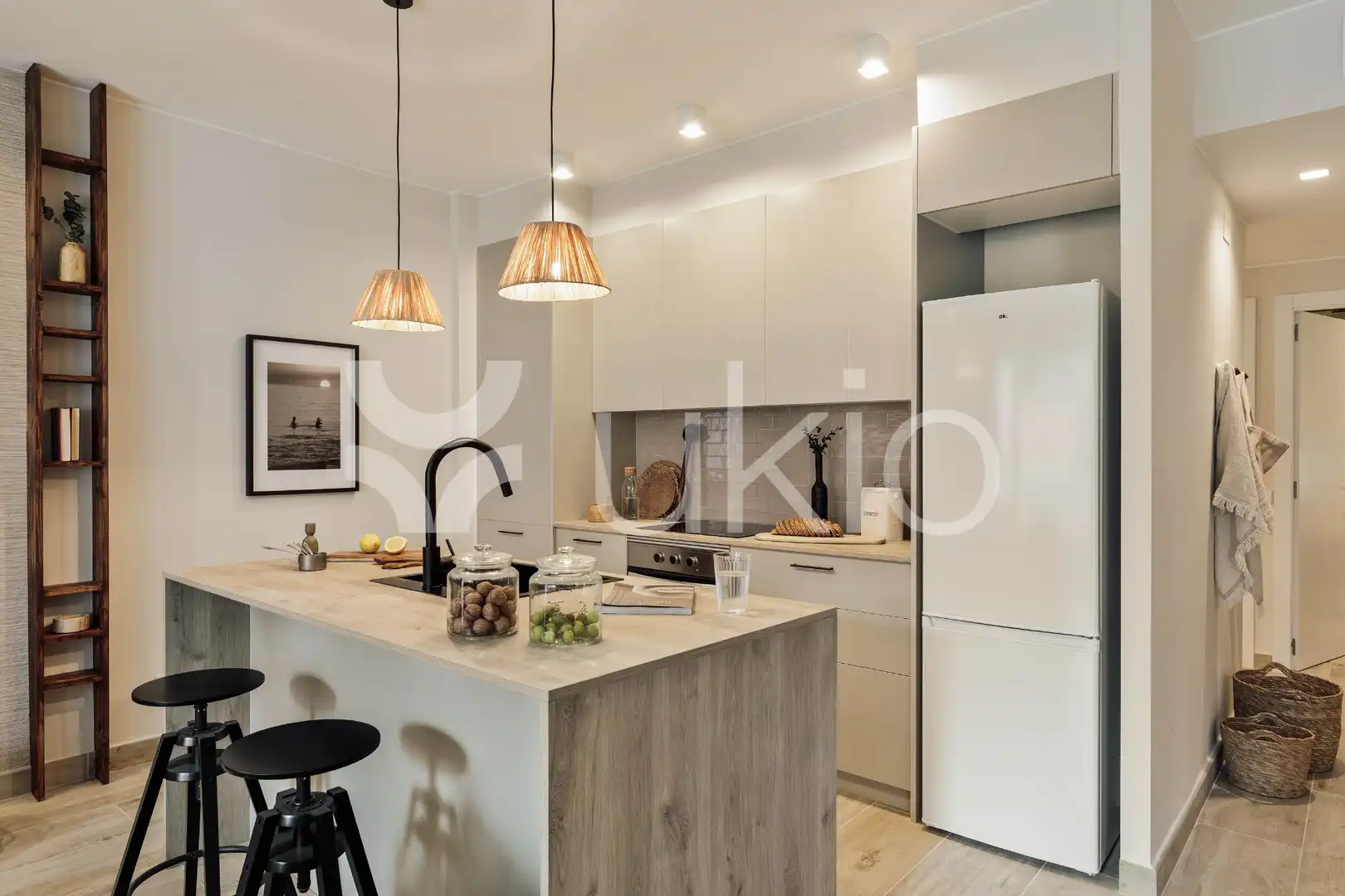 Kitchen of Apartments for rent in Barcelona  with Air Conditioner, Heating and Terrace