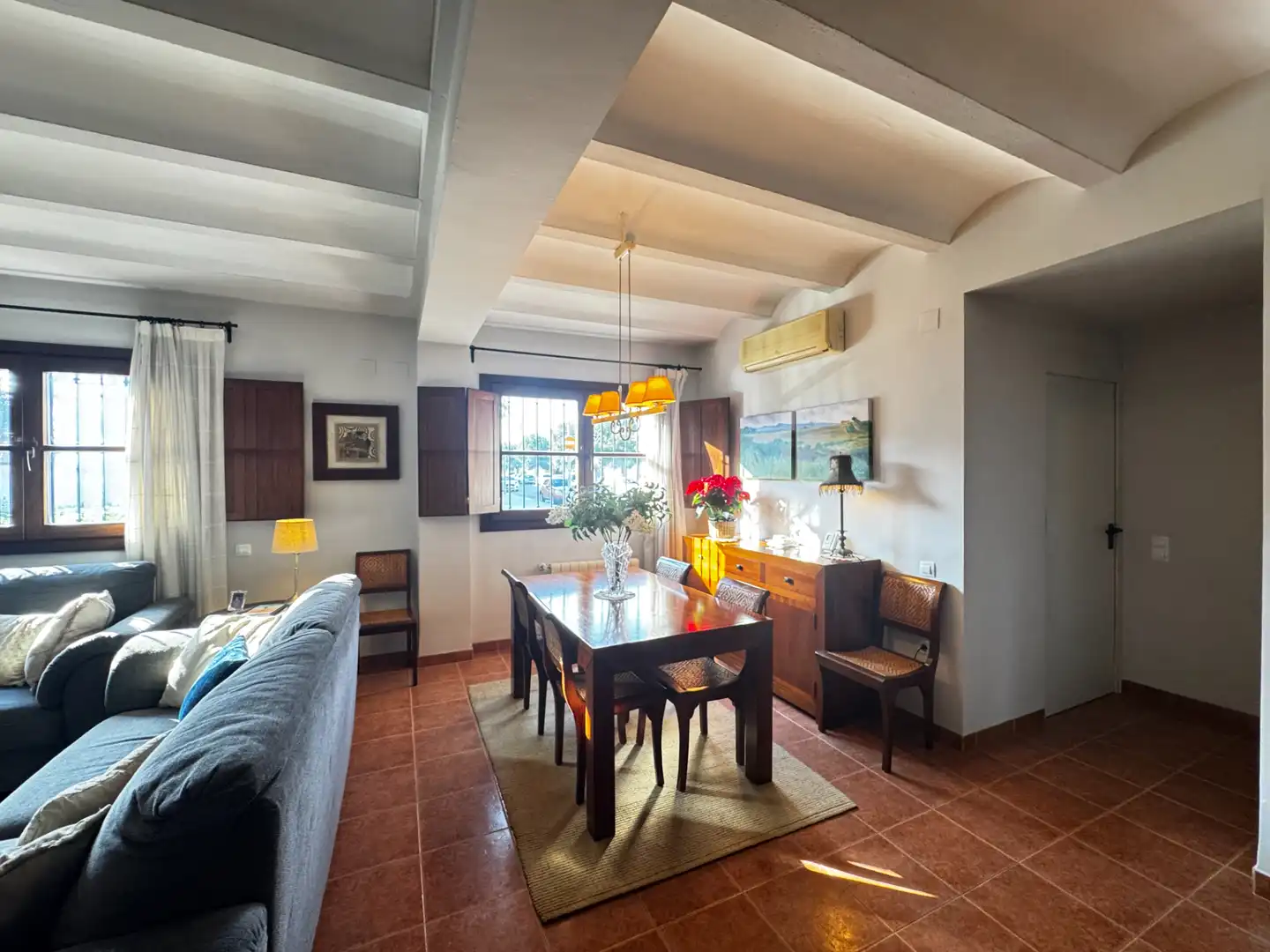 Esszimmer von Einfamilien-Reihenhaus zum Verkauf in Canet d'En Berenguer mit Klimaanlage, Heizung und Terrasse