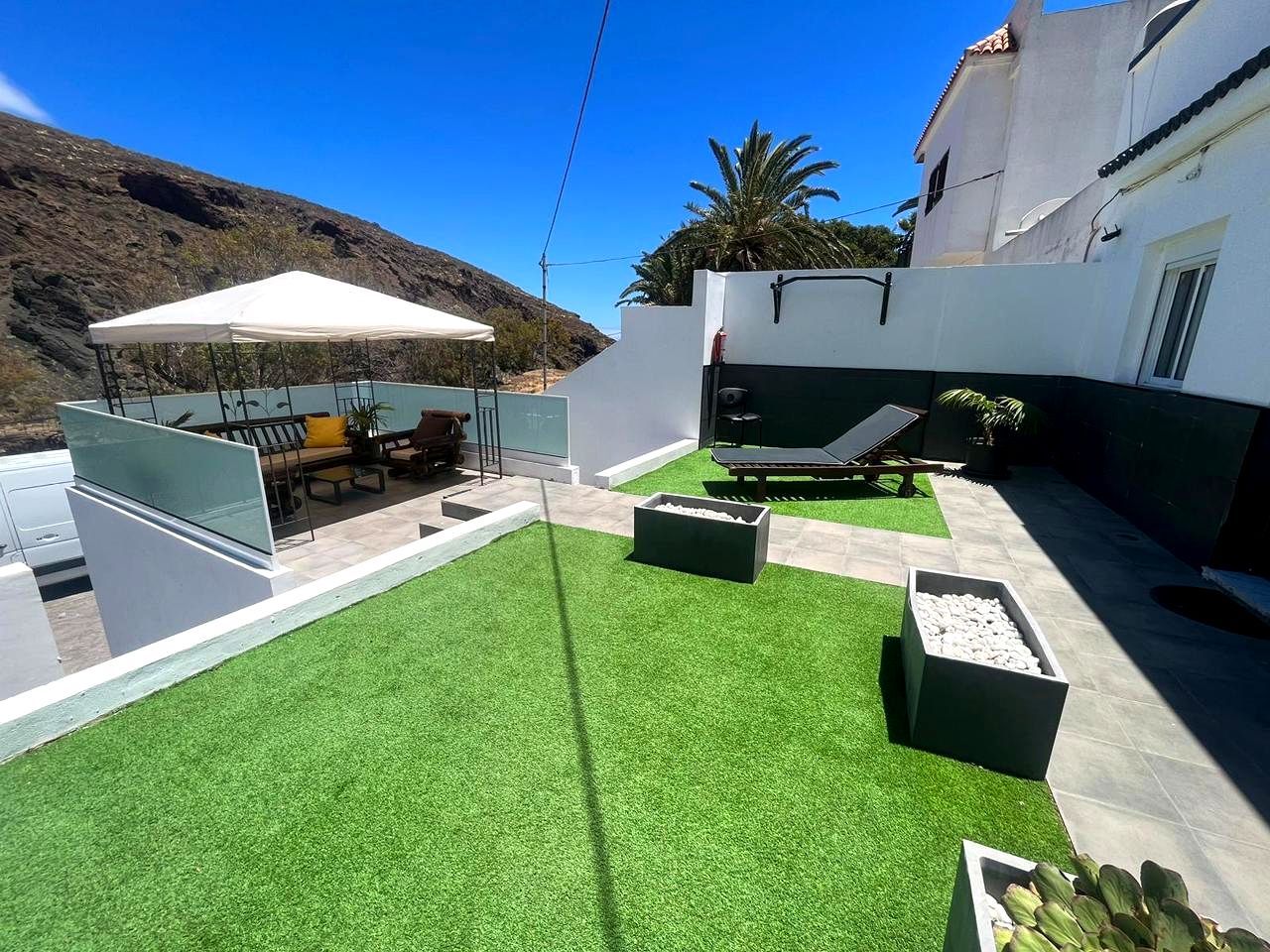 Terraza de Estudio de alquiler en San Cristóbal de la Laguna con Aire acondicionado, Jardín privado y Amueblado