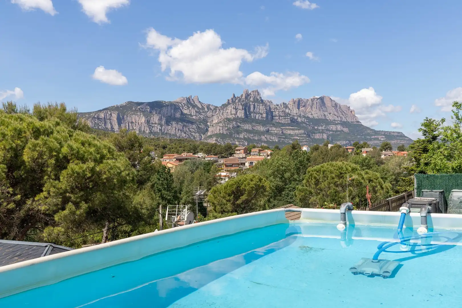 Swimming pool of Detached homes for sale in Vacarisses  with Heating, Terrace and Storage room