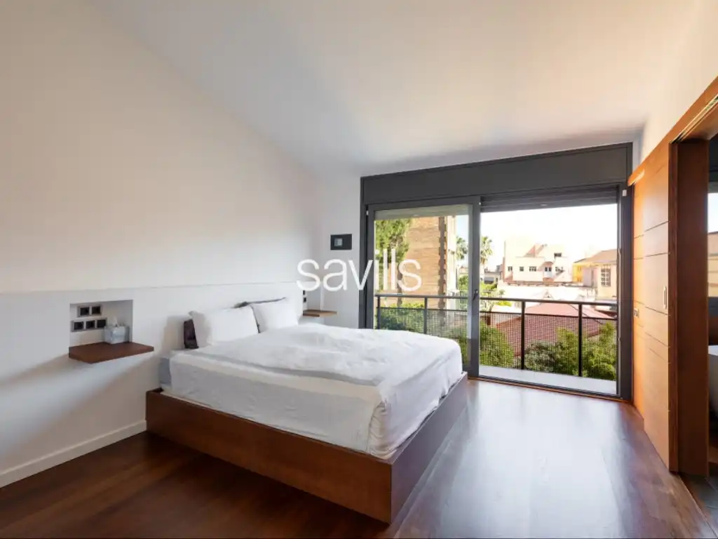 Schlafzimmer von Haus oder Chalet zur Miete in Barcelona mit Privatgarten und Schwimmbad