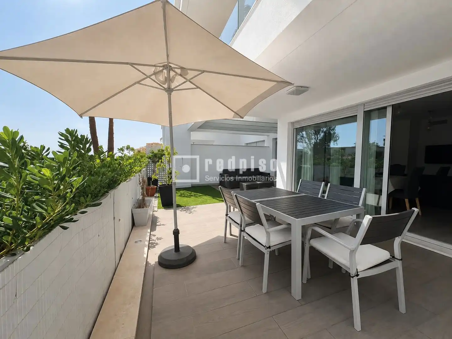 Terrace of Flat for rent in Torremolinos  with Air Conditioner, Heating and Private garden
