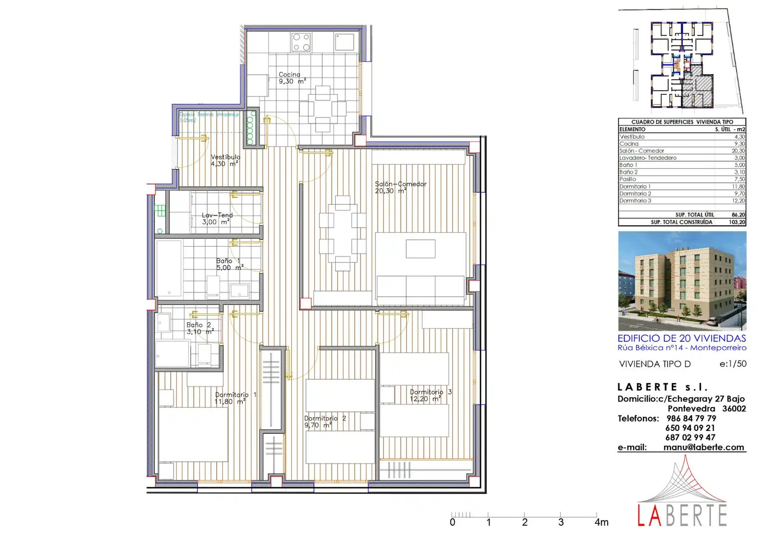 Piso en venta en Pontevedra Capital  con Calefacción, Parquet y Trastero