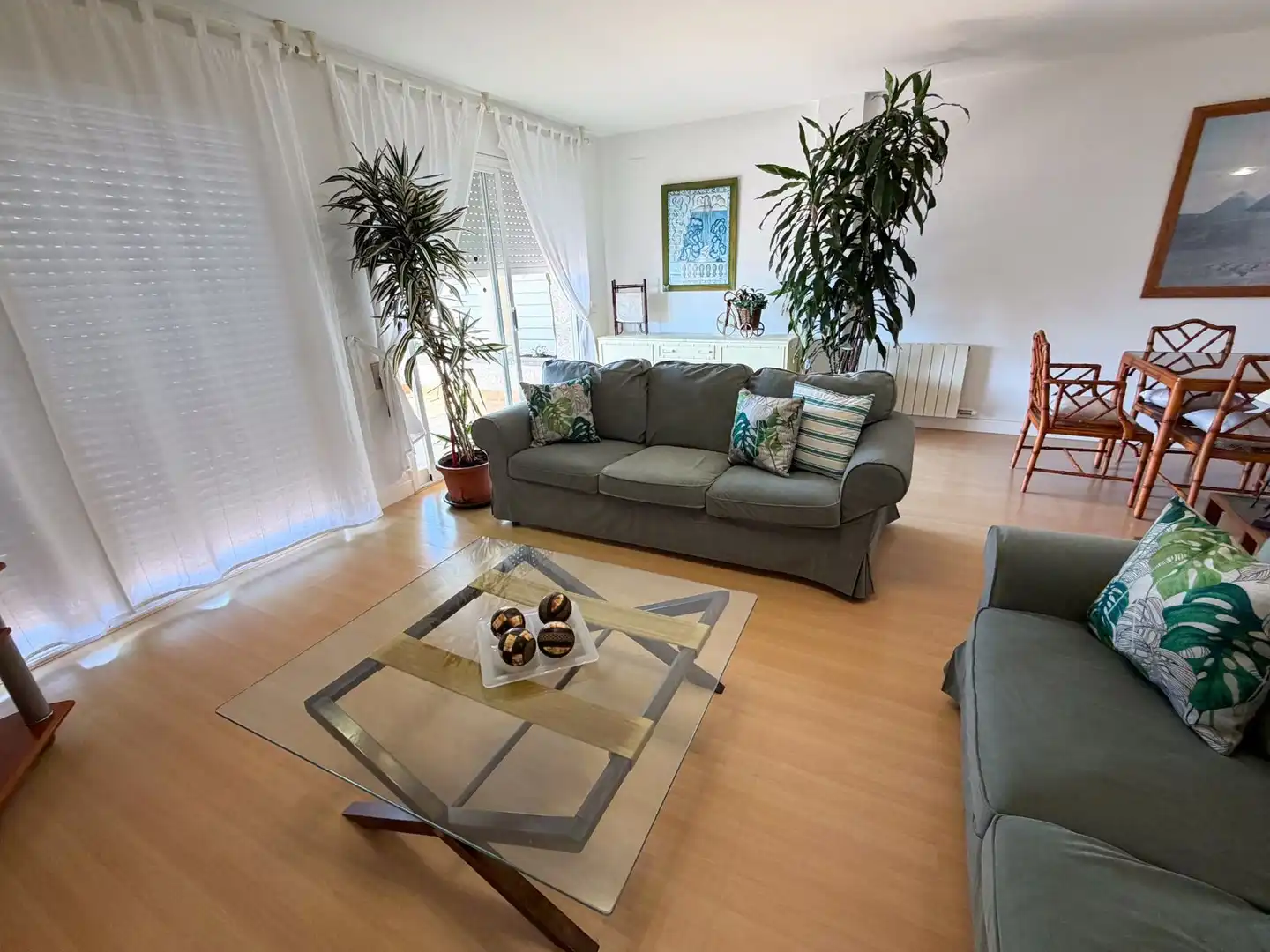 Wohnzimmer von Wohnung zur Miete in Calafell mit Heizung, Parkett und Terrasse