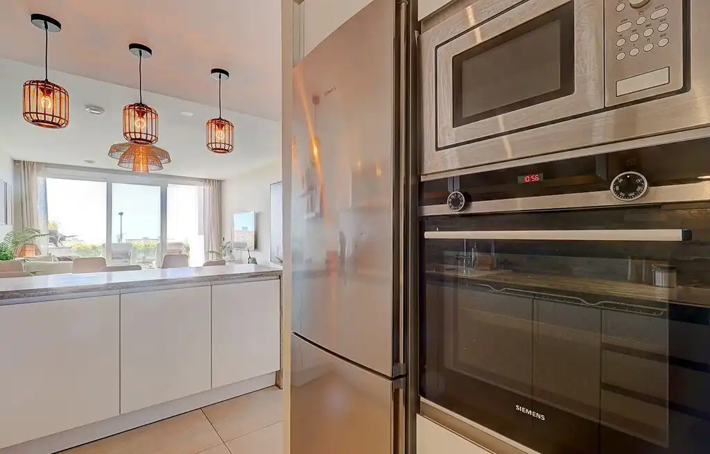 Cocina de Apartamento en venta en Benalmádena con Aire acondicionado, Calefacción y Jardín privado