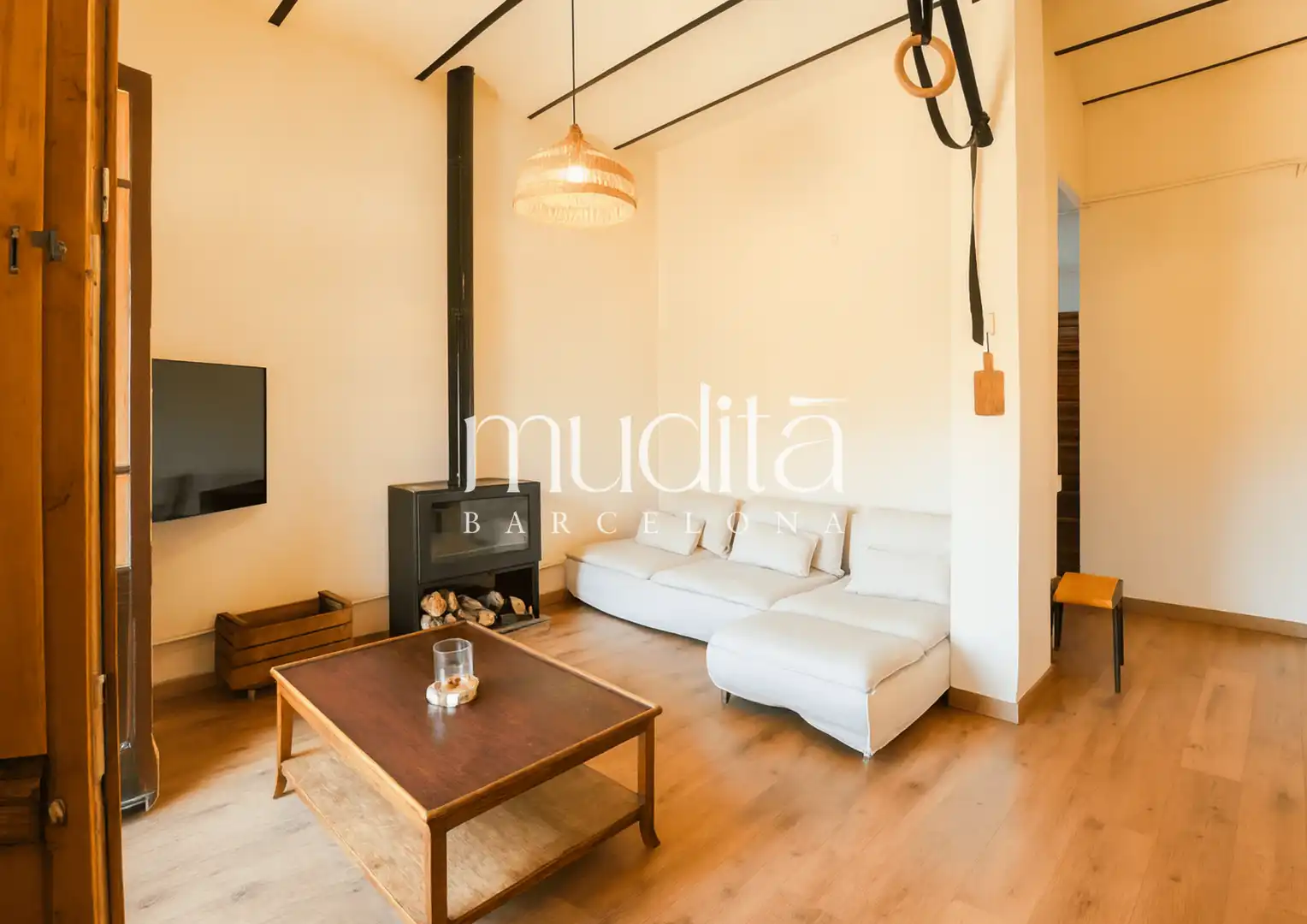 Sala d'estar de Apartament en venda en Sant Quirze de Besora amb Forn i Balcó