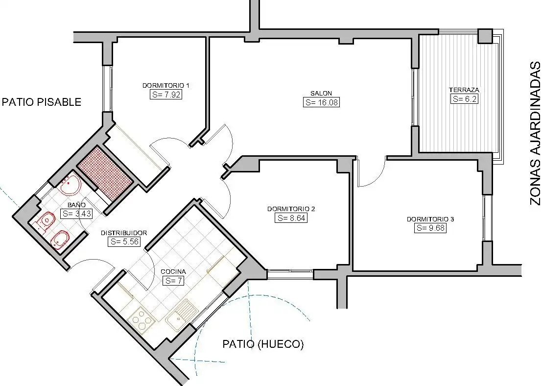 Wohnung mit Aufzug zur Miete in del Pelaillo 1, imagen 2