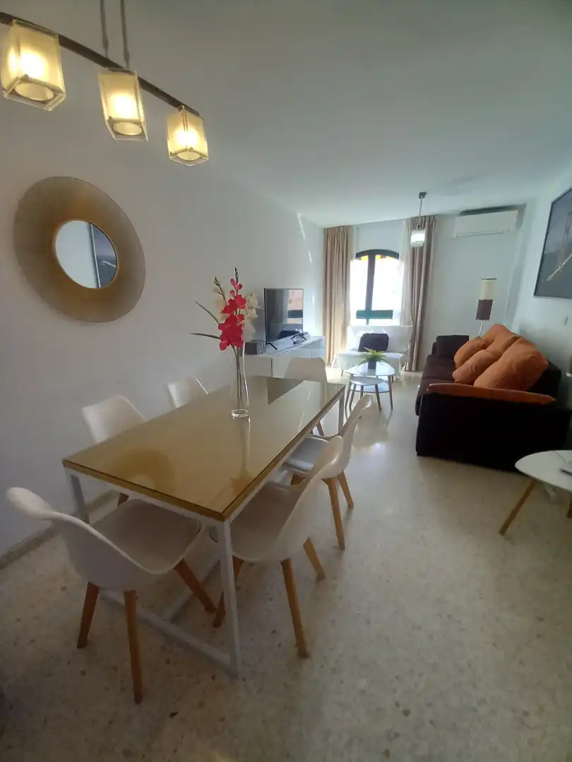 Wohnzimmer von Wohnung zur Miete in Málaga Capital mit Klimaanlage, Möbliert und Ofen