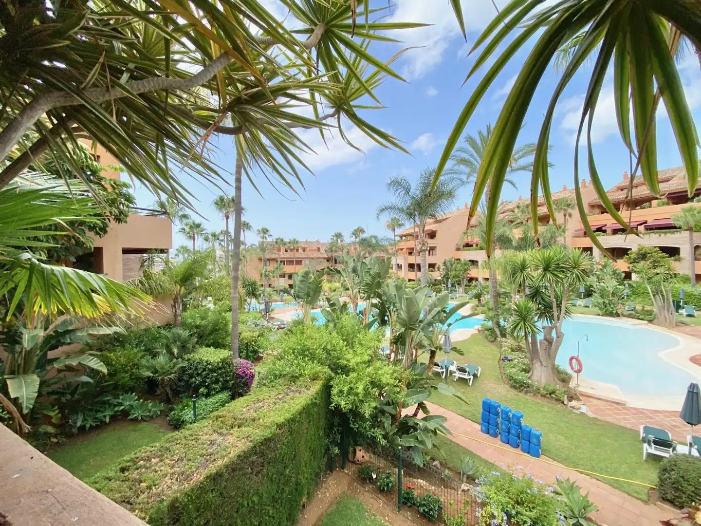 Garten von Wohnungen zur Miete in Marbella mit Klimaanlage, Terrasse und Schwimmbad