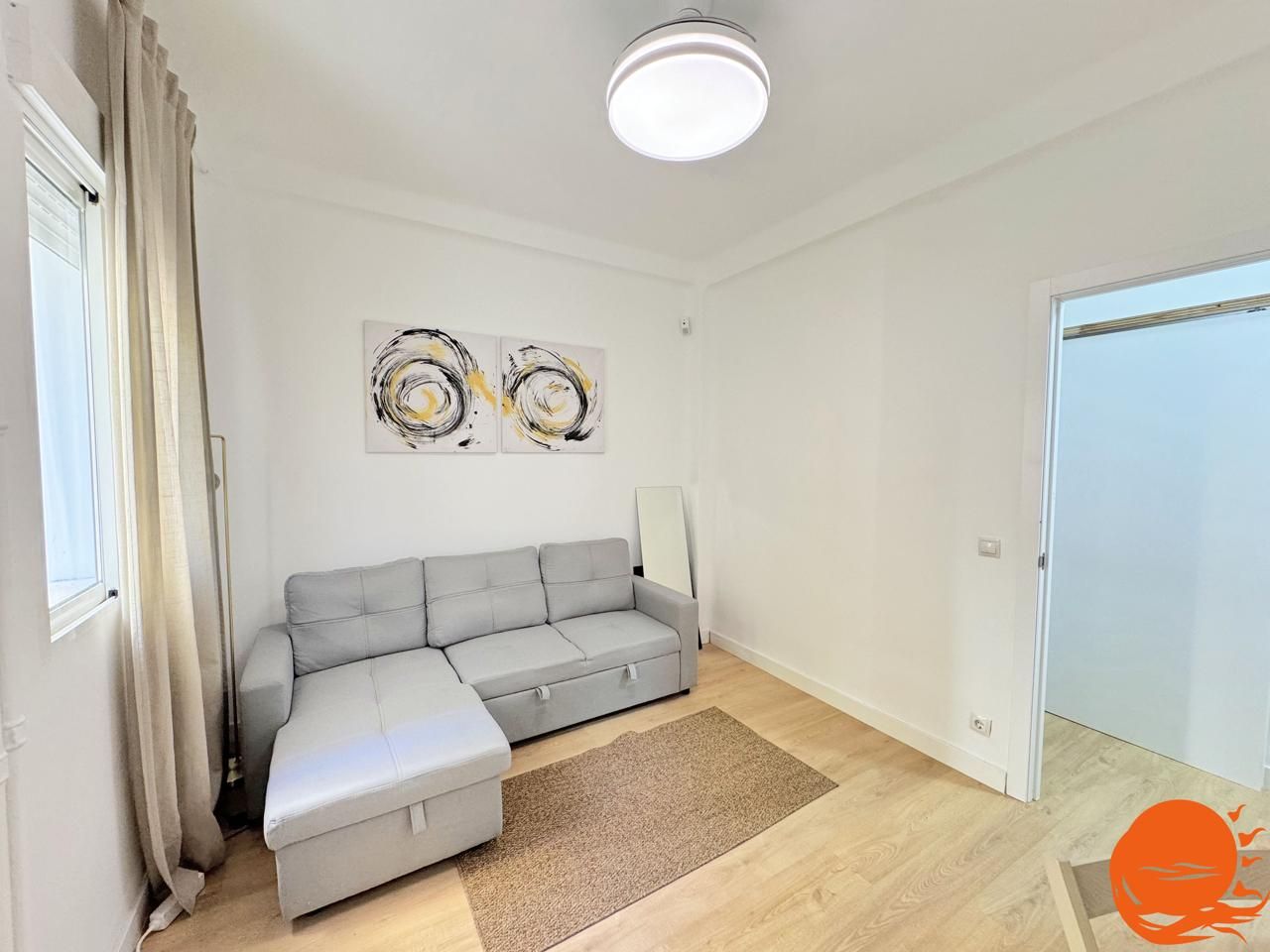 Living room of Planta baja for sale in  Madrid Capital  with Furnished