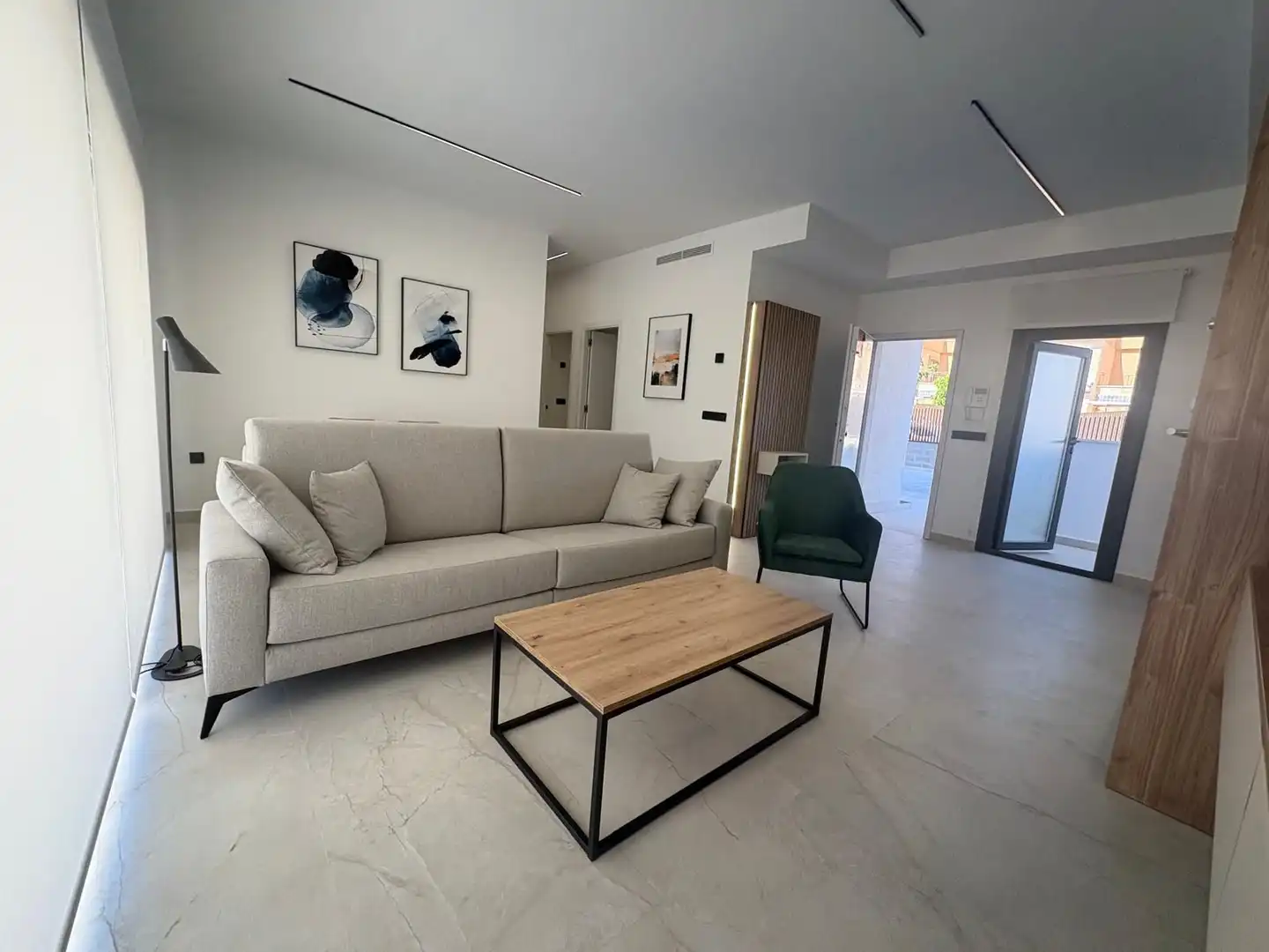 Sala de estar de Apartamento en venta en Pilar de la Horadada con Aire acondicionado, Calefacción y Jardín privado