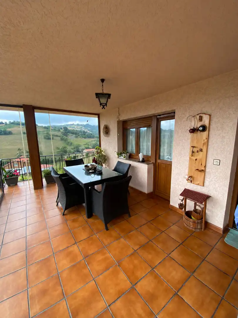 Terraza de Casa o chalet en venta en Gijón  con Calefacción, Jardín privado y Parquet