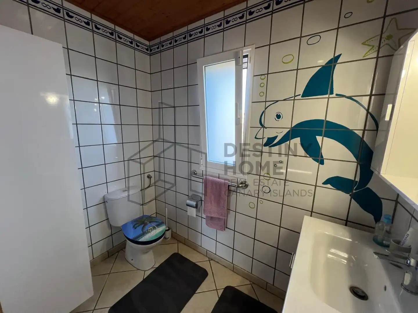 Bany de Casa o xalet en venda en La Oliva amb Aire condicionat, Jardí privat i Terrassa