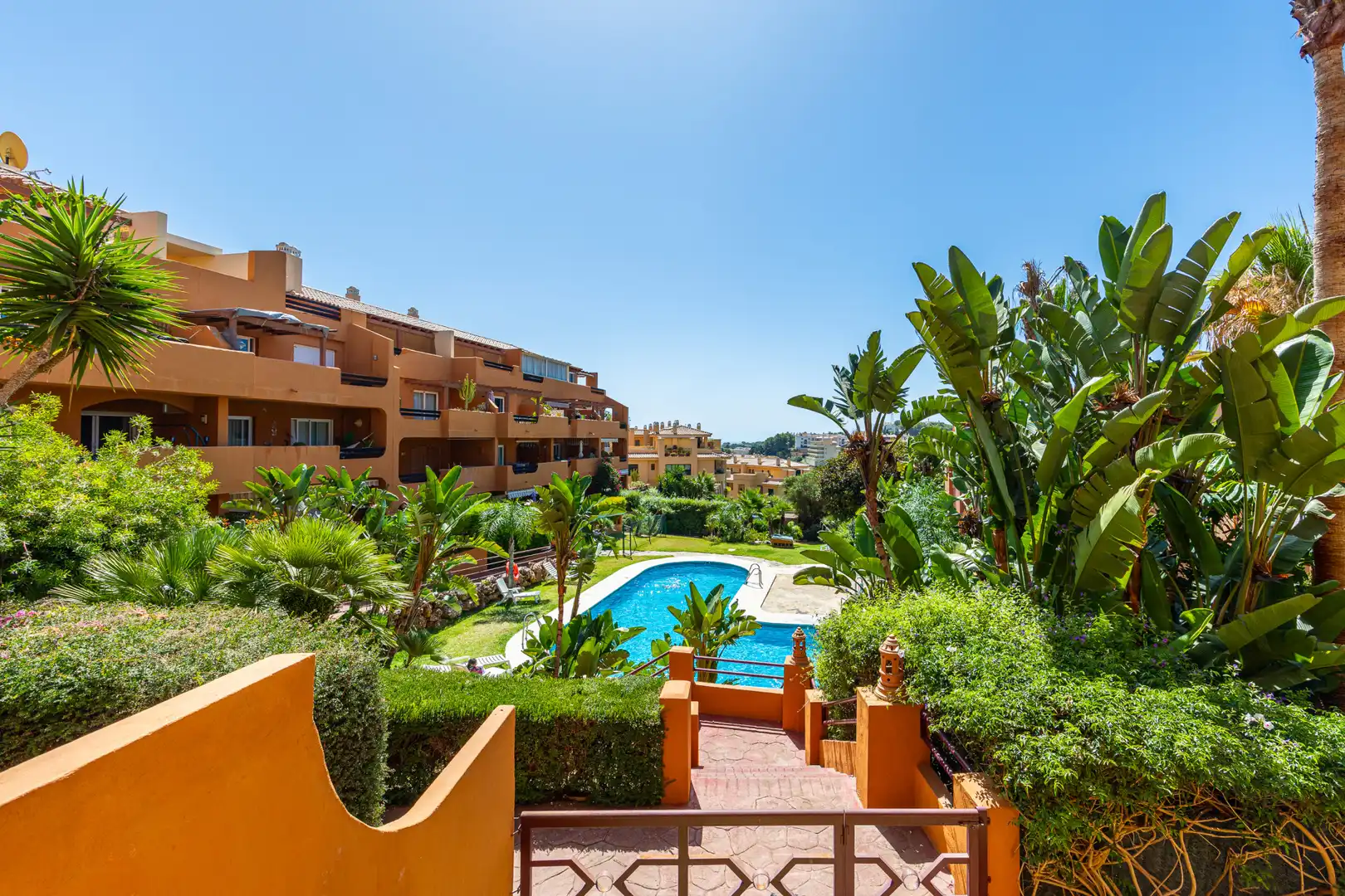 Jardín de Planta baja en venta en Mijas con Aire acondicionado, Jardín privado y Terraza