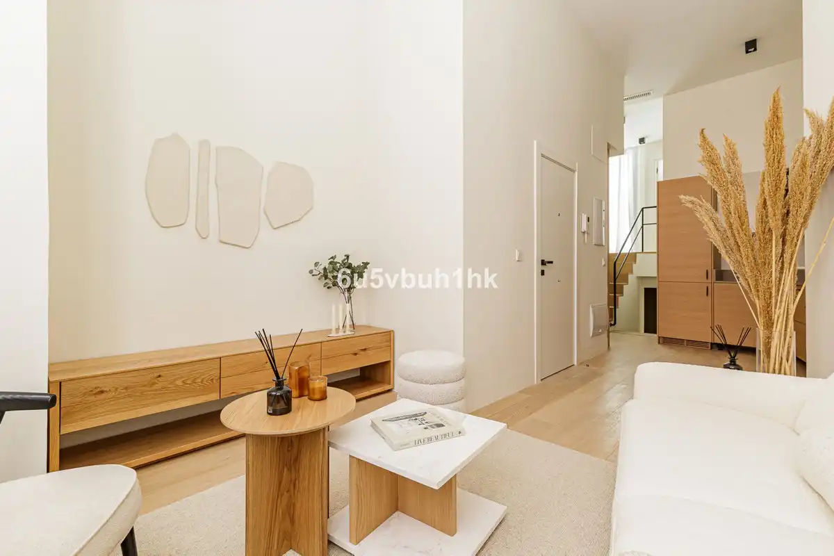 Sala d'estar de Dúplex en venda en Málaga amb Aire condicionat, Terrassa i Moblat