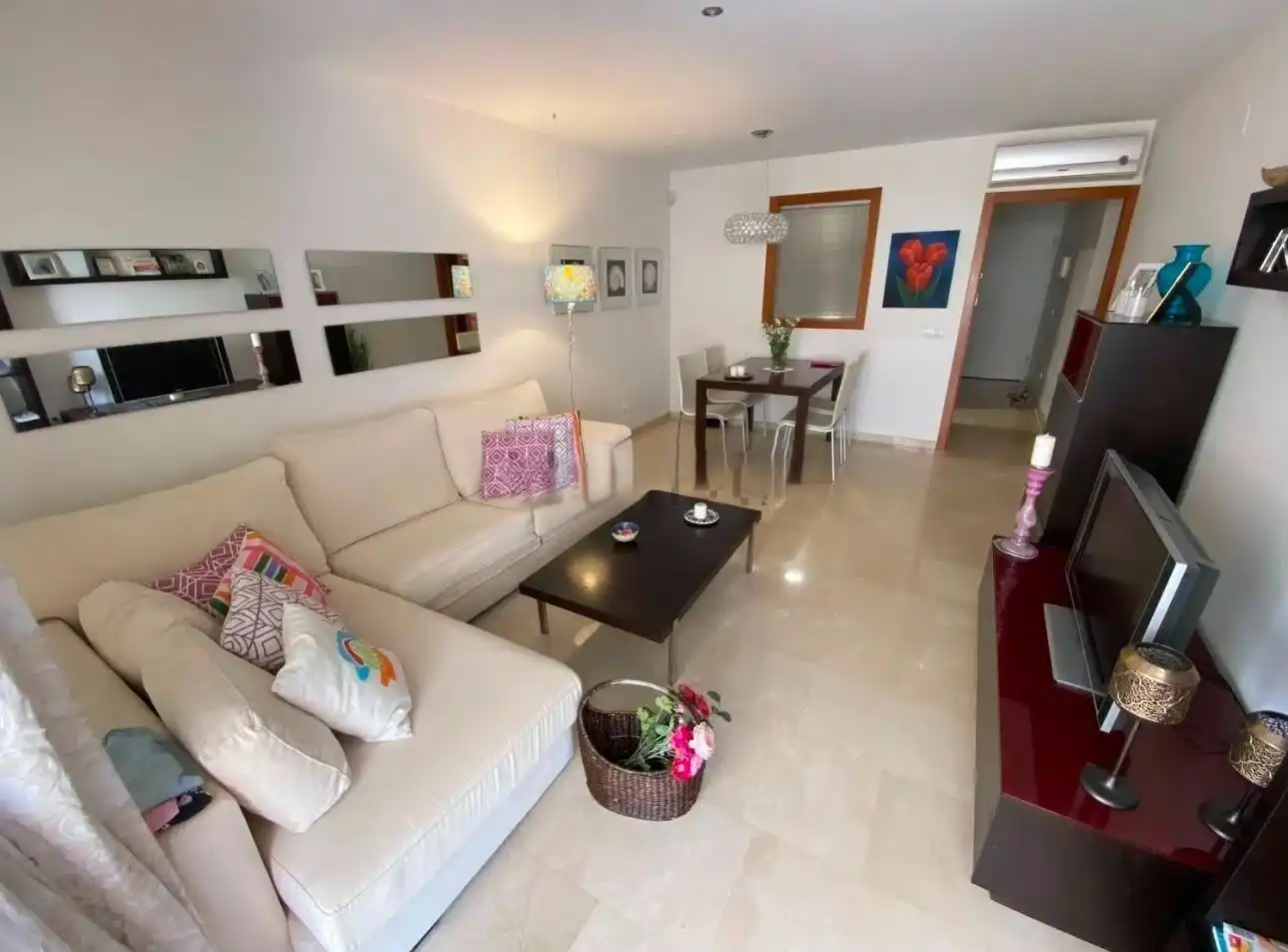 Sala d'estar de Apartament en venda en L'Alfàs del Pi amb Aire condicionat, Moblat i Forn