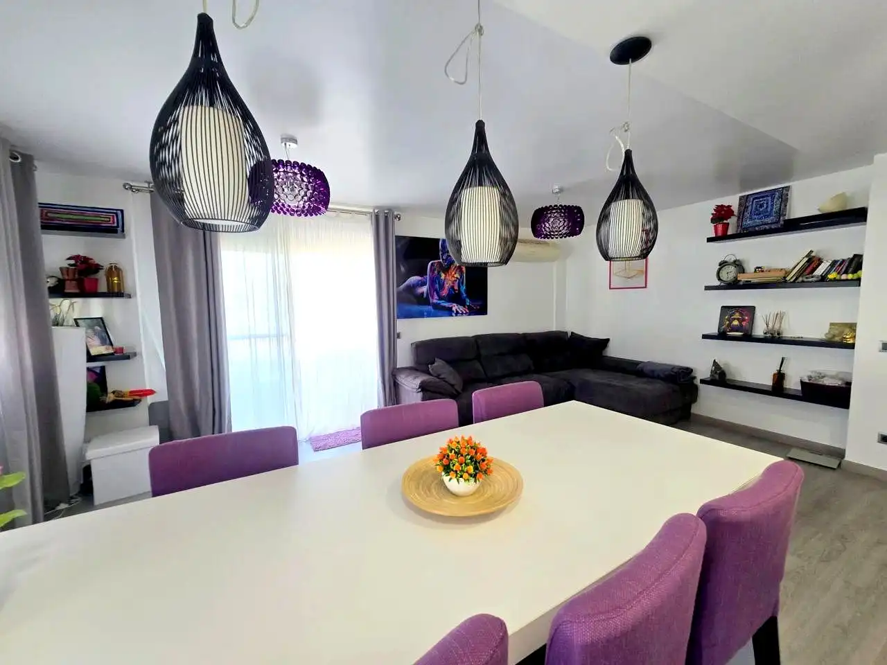Wohnzimmer von Wohnungen zum Verkauf in Gandia mit Klimaanlage, Terrasse und Möbliert