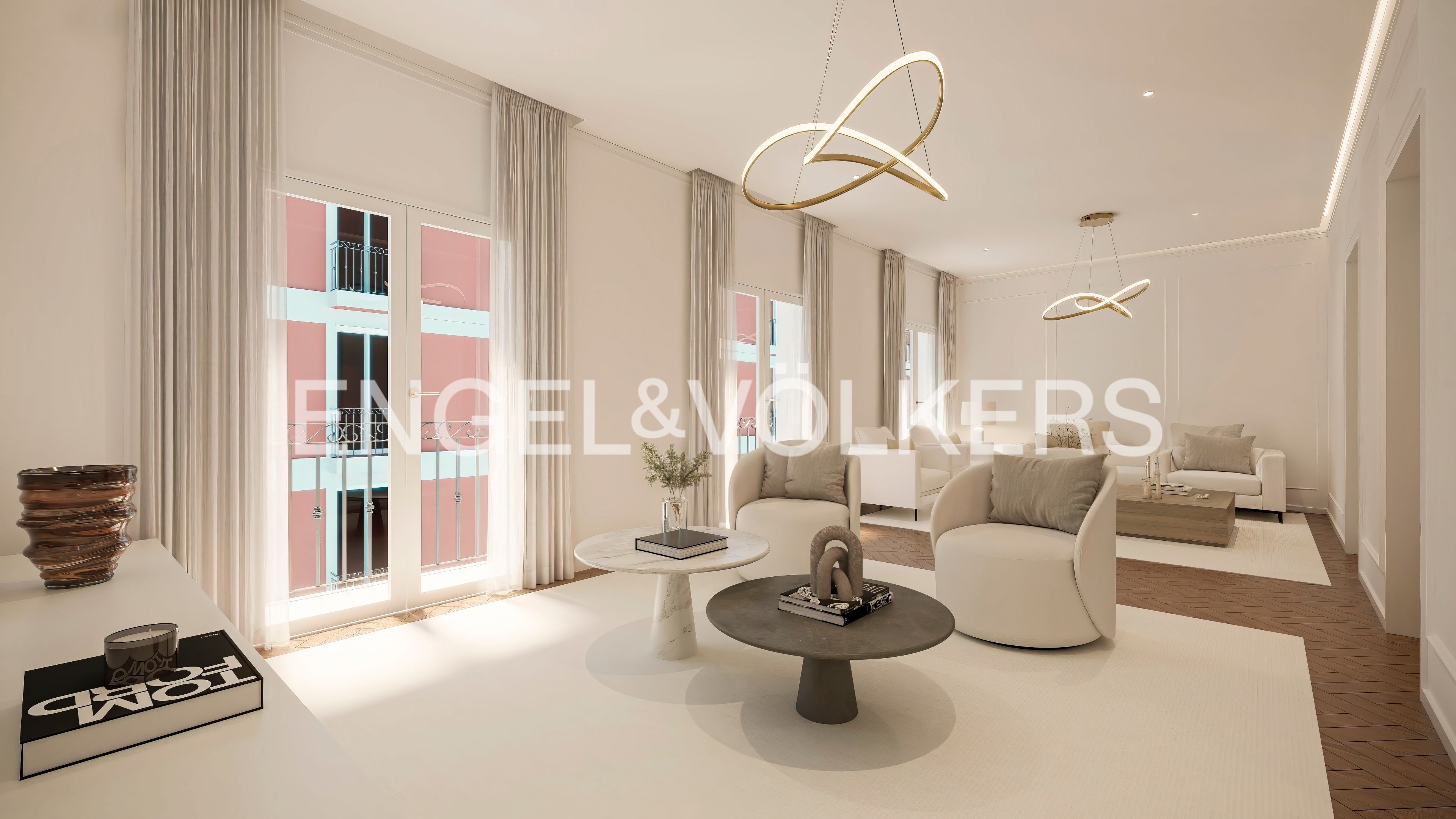 Sala d'estar de Apartament en venda en  Madrid Capital amb Aire condicionat, Calefacció i Parquet