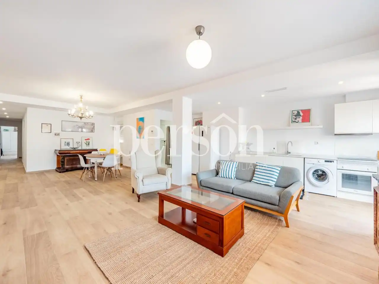 Wohnzimmer von Wohnung zur Miete in Valencia mit Klimaanlage, Terrasse und Möbliert